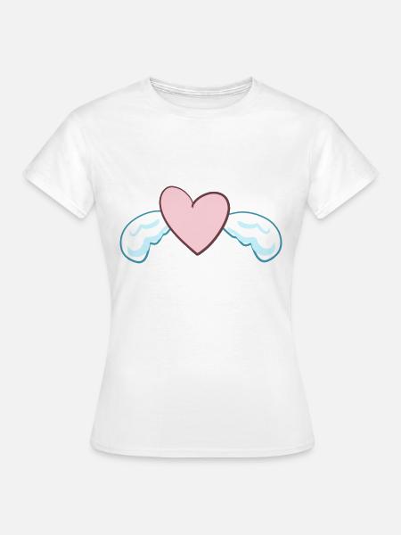 Engel Herz symbol liebe - Frauen T-Shirt - Weiß