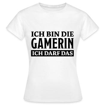 Gamerin Spruch Videospiel Sprüche Gamerin Geschenk - Frauen T-Shirt - Weiß - Vorne - AI Model Female 172 dark (172cm)