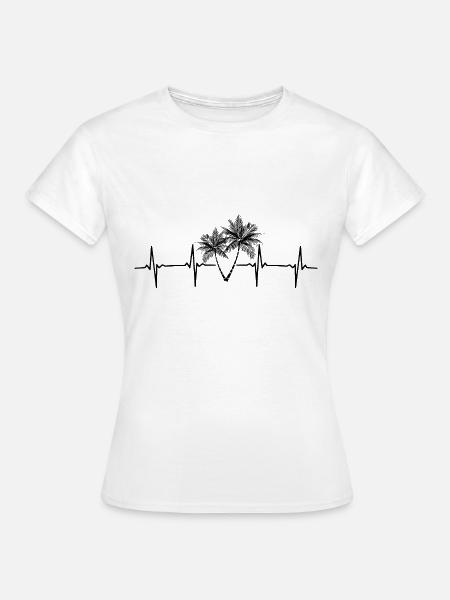 Palm Trees - Frauen T-Shirt - Weiß