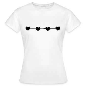 Heart Line - Women's T-Shirt - white - Front - AI Model Female 172 dark (172cm)
