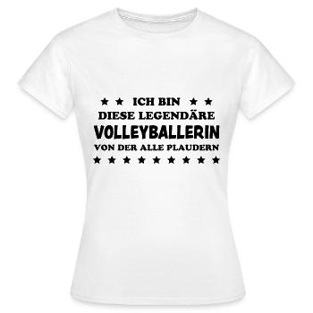 Volleyballerin Spruch Fun Beachvolleyball Geschenk - Frauen T-Shirt - Weiß - Vorne - AI Model Female 172 dark (172cm)