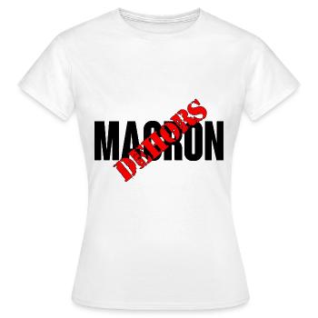 Macron raus - Frauen T-Shirt - Weiß - Vorne - AI Model Female 172 dark (172cm)