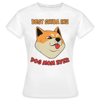 Shiba Inu Mom Dog Fun Saying Shiba Inu Gift - Women's T-Shirt - white - Front - AI Model Female 172 dark (172cm)