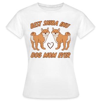 Shiba Inu Mom Dog Fun Saying Shiba Inu Gift - Women's T-Shirt - white - Front - AI Model Female 172 dark (172cm)