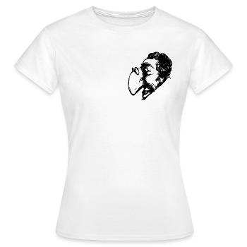 The nose. The tine - Women's T-Shirt - white - Front - AI Model Female 172 dark (172cm)