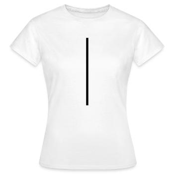 Vertical Line - Women's T-Shirt - white - Front - AI Model Female 172 dark (172cm)