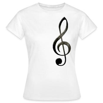 Clé de sol musique - T-shirt Femme - blanc - Devant - AI Model Female 172 dark (172cm)