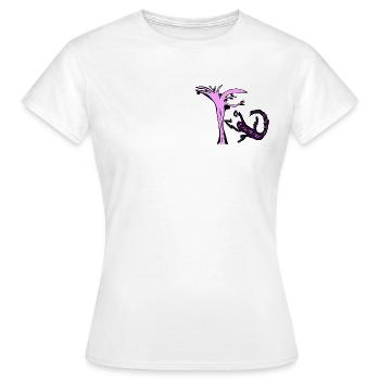 Frosch und Baum - Frauen T-Shirt - Weiß - Vorne - AI Model Female 172 dark (172cm)