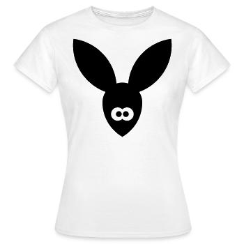 Icône lapin / Lièvre / Lièvre / Liebre / Lepre - T-shirt Femme - blanc - Devant - AI Model Female 172 dark (172cm)