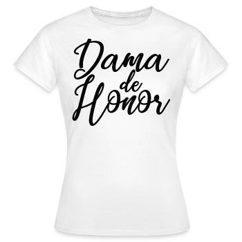 Dama de Honor Bridesmaid Team Bride Wedding Gift - Women's T-Shirt - white - Front - AI Model Female 172 dark (172cm)