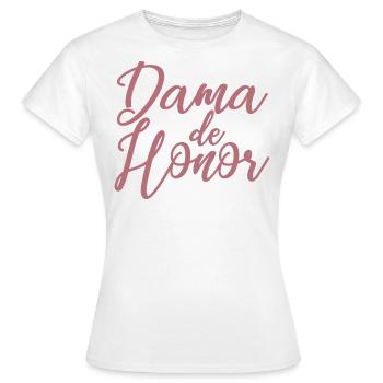 Dama de Honor Bridesmaid Team Bride Wedding Gift - Women's T-Shirt - white - Front - AI Model Female 172 dark (172cm)