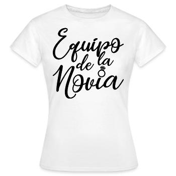 Equipo dela Novia Team Bride Wedding Bridesmaid - Women's T-Shirt - white - Front - AI Model Female 172 dark (172cm)