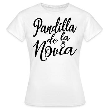 Pandilla de la Novia Bride's Gang Bridesmaid Gift - Women's T-Shirt - white - Front - AI Model Female 172 dark (172cm)
