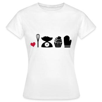 faire cuire au four - T-shirt Femme - blanc - Devant - AI Model Female 172 dark (172cm)