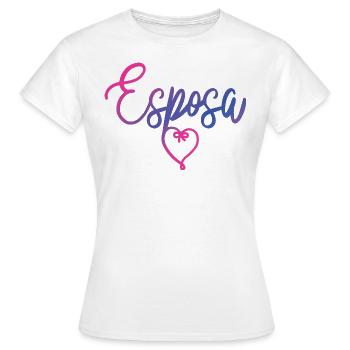 Esposa Cute Wife To Be Bride Couple Wedding Gift - Women's T-Shirt - white - Front - AI Model Female 172 dark (172cm)