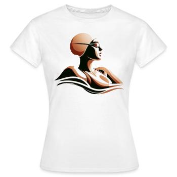 Swimming - Frauen T-Shirt - Weiß - Vorne - AI Model Female 172 dark (172cm)