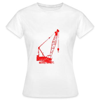 Crane operator american flag, crane operator - Frauen T-Shirt - Weiß - Vorne - AI Model Female 172 dark (172cm)
