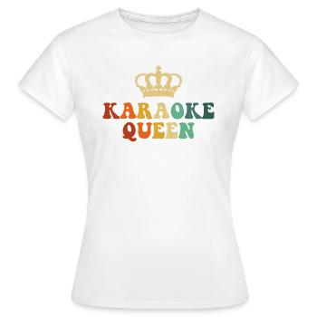karaoke queen, karaoke - Frauen T-Shirt - Weiß - Vorne - AI Model Female 172 dark (172cm)