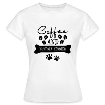 Coffee and norfolk terrier - Frauen T-Shirt - Weiß - Vorne - AI Model Female 172 dark (172cm)