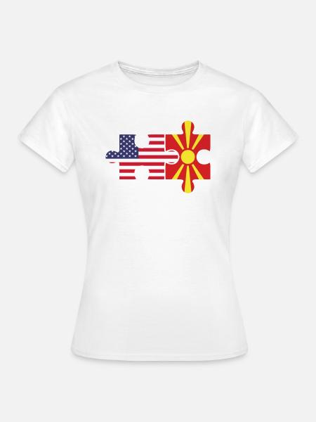 Macedonia american flag, macedonia - Frauen T-Shirt - 