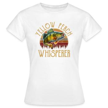 Yellow Perch whisperer, Yellow Perch - Women's T-Shirt - white - Front - AI Model Female 172 dark (172cm)