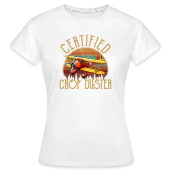 Certified Crop Duster - Women's T-Shirt - white - Front - AI Model Female 172 dark (172cm)