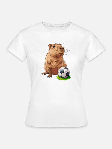 Capybara soccer - Frauen T-Shirt - Weiß
