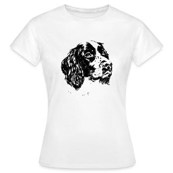 Épagneul springer - T-shirt Femme - blanc - Devant - AI Model Female 172 dark (172cm)
