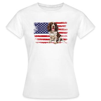 Épagneul springer - T-shirt Femme - blanc - Devant - AI Model Female 172 dark (172cm)