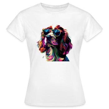 Épagneul springer - T-shirt Femme - blanc - Devant - AI Model Female 172 dark (172cm)