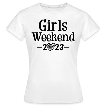 Girls Weekend 2023 Cute Girls Party Trip Vacances - T-shirt Femme - blanc - Devant - AI Model Female 172 dark (172cm)