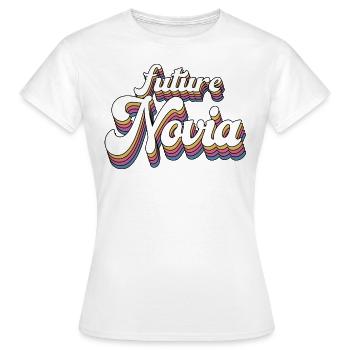 Future Novia Girlfriend Engagement Wedding Gift - Women's T-Shirt - white - Front - AI Model Female 172 dark (172cm)