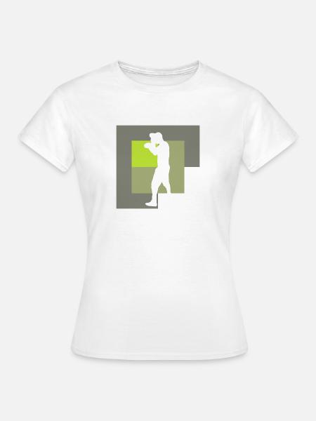 Schlag Boxing Stance - Frauen T-Shirt - Weiß