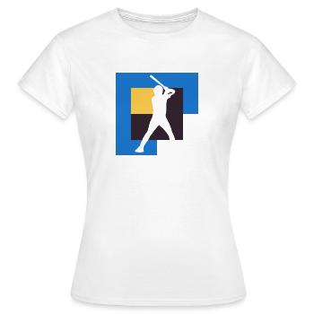 Baseball Baseballschläger Catcher - Frauen T-Shirt - Weiß - Vorne - AI Model Female 172 dark (172cm)