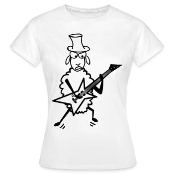 Mouton hardrock - T-shirt Femme - blanc - Devant - AI Model Female 172 dark (172cm)