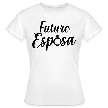 Future Esposa Fiançailles Mariage Douche nuptiale - T-shirt Femme - blanc - Devant - AI Model Female 172 dark (172cm)