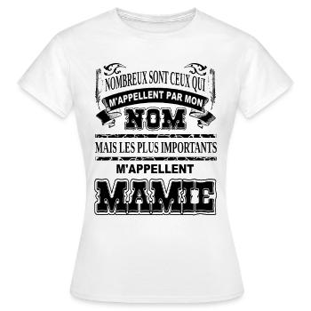 Meilleure grand-mère mamy cadeau humour mamie - T-shirt Femme - blanc - Devant - AI Model Female 172 dark (172cm)