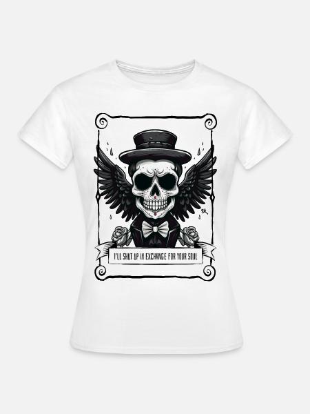 Angel - Skull - Frauen T-Shirt - Weiß