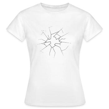Ein Loch in der Fensterscheibe - Frauen T-Shirt - Weiß - Vorne - AI Model Female 172 dark (172cm)