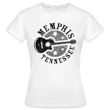 Memphis, Tennessee, Gitarre - Frauen T-Shirt - Weiß - Vorne - AI Model Female 172 dark (172cm)