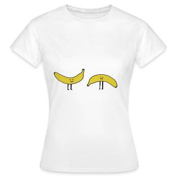 Bananas LaughTer Sad Happy Unhappy - Women's T-Shirt - white - Front - AI Model Female 172 dark (172cm)