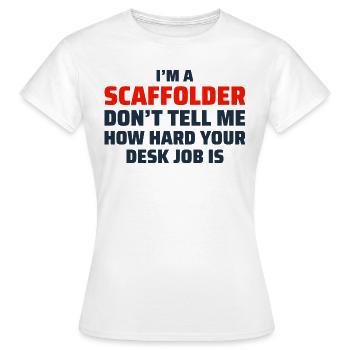 Scaffolder Scaffold Builder Scaffolding Platform - Women's T-Shirt - white - Front - AI Model Female 172 dark (172cm)
