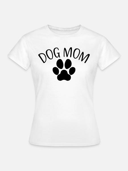 Hond Moeder - Leuke Hond Paw Grappige Hond Lover Mom Gift - Dame-T-shirt - hvid