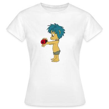Plumps mit Marienkäfer - Frauen T-Shirt - Weiß - Vorne - AI Model Female 172 dark (172cm)