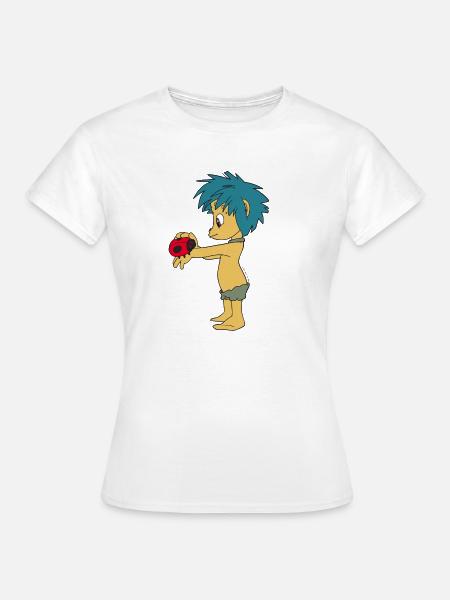 Plumps mit Marienkäfer - Frauen T-Shirt - Weiß