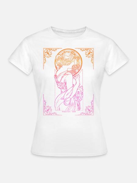 Alfons Mucha - Frauen T-Shirt - Weiß