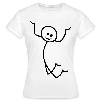 Strichmann - Frauen T-Shirt - Weiß - Vorne - AI Model Female 172 dark (172cm)