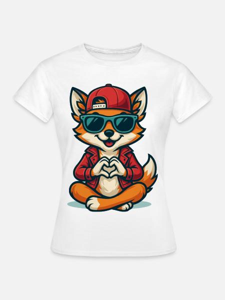 Foxy Love Vibes - Frauen T-Shirt - Weiß
