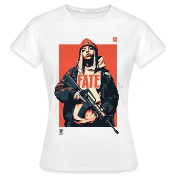 No Regret / Fate - Women's T-Shirt - white - Front - AI Model Female 172 dark (172cm)