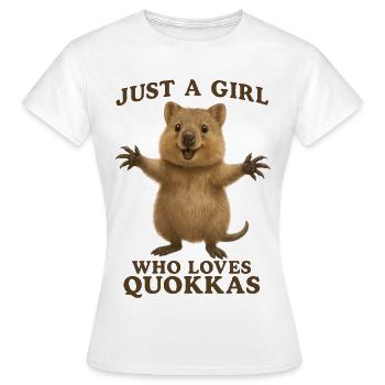 Juste une fille qui aime les quokkas - T-shirt Femme - blanc - Devant - AI Model Female 172 dark (172cm)
